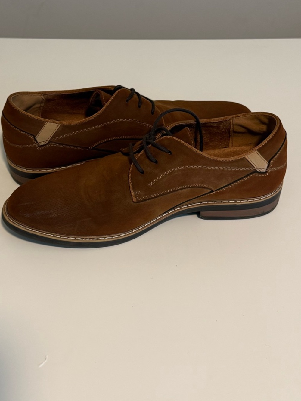 Men's Brown Derby Shoes - Casual Lace-Up - Picture 5 of 6